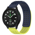 Correia de relógio em silicone respirável com pontos 3D e furos de 20mm, para Samsung Galaxy Watch 6 Classic 43mm, para Samsung Galaxy Watch 5 Pro Edição Golfe, para Samsung Galaxy Watch 5 Edição Golfe