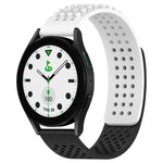 Correia de relógio em silicone respirável com pontos 3D e furos de 20mm, para Samsung Galaxy Watch 6 Classic 43mm, para Samsung Galaxy Watch 5 Pro Edição Golfe, para Samsung Galaxy Watch 5 Edição Golfe