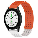 Correia de relógio em silicone respirável com pontos 3D e furos de 20mm, para Samsung Galaxy Watch 6 Classic 43mm, para Samsung Galaxy Watch 5 Pro Edição Golfe, para Samsung Galaxy Watch 5 Edição Golfe