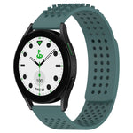 Correia de relógio em silicone respirável com pontos 3D e furos de 20mm, para Samsung Galaxy Watch 6 Classic 43mm, para Samsung Galaxy Watch 5 Pro Edição Golfe, para Samsung Galaxy Watch 5 Edição Golfe