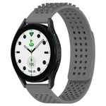 Correia de relógio em silicone respirável com pontos 3D e furos de 20mm, para Samsung Galaxy Watch 6 Classic 43mm, para Samsung Galaxy Watch 5 Pro Edição Golfe, para Samsung Galaxy Watch 5 Edição Golfe