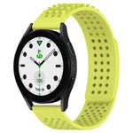 Correia de relógio em silicone respirável com pontos 3D e furos de 20mm, para Samsung Galaxy Watch 6 Classic 43mm, para Samsung Galaxy Watch 5 Pro Edição Golfe, para Samsung Galaxy Watch 5 Edição Golfe