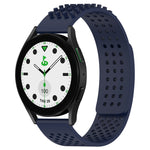 Correia de relógio em silicone respirável com pontos 3D e furos de 20mm, para Samsung Galaxy Watch 6 Classic 43mm, para Samsung Galaxy Watch 5 Pro Edição Golfe, para Samsung Galaxy Watch 5 Edição Golfe