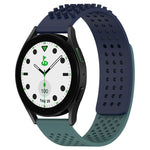 Correia de relógio em silicone respirável com pontos 3D e furos de 20mm, para Samsung Galaxy Watch 6 Classic 43mm, para Samsung Galaxy Watch 5 Pro Edição Golfe, para Samsung Galaxy Watch 5 Edição Golfe