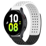 Correia de relógio em silicone respirável com pontos 3D e furos de 20mm, para Samsung Galaxy Watch 5 44mm, para Samsung Galaxy Watch 5 Pro 45mm, para Samsung Galaxy Watch 5 40mm