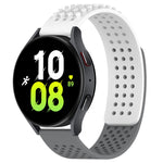 Correia de relógio em silicone respirável com pontos 3D e furos de 20mm, para Samsung Galaxy Watch 5 44mm, para Samsung Galaxy Watch 5 Pro 45mm, para Samsung Galaxy Watch 5 40mm