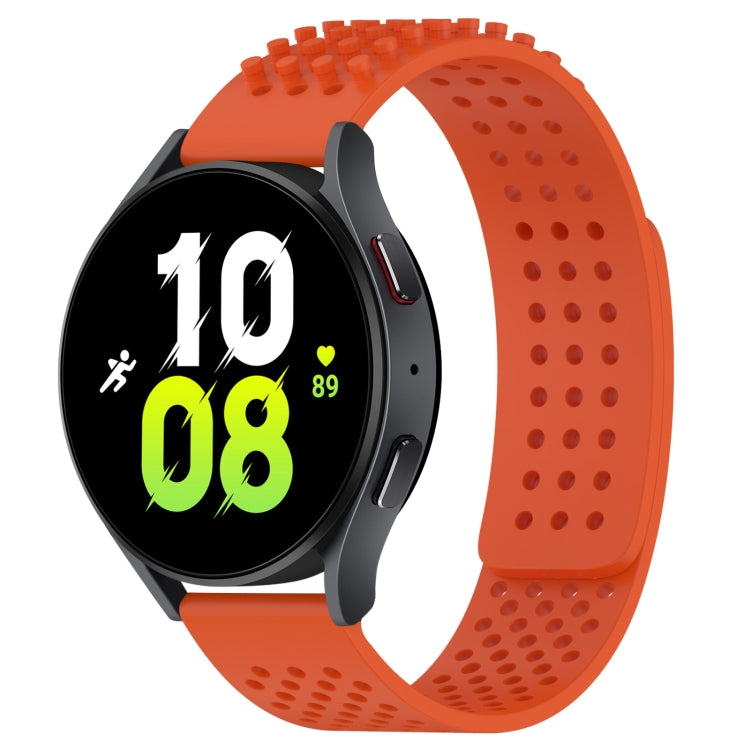 Correia de relógio em silicone respirável com pontos 3D e furos de 20mm, para Samsung Galaxy Watch 5 44mm, para Samsung Galaxy Watch 5 Pro 45mm, para Samsung Galaxy Watch 5 40mm
