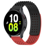 Correia de relógio em silicone respirável com pontos 3D e furos de 20mm, para Samsung Galaxy Watch 5 44mm, para Samsung Galaxy Watch 5 Pro 45mm, para Samsung Galaxy Watch 5 40mm