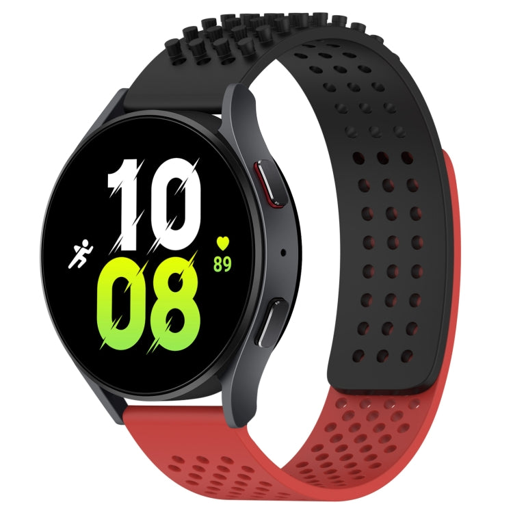Correia de relógio em silicone respirável com pontos 3D e furos de 20mm, para Samsung Galaxy Watch 5 44mm, para Samsung Galaxy Watch 5 Pro 45mm, para Samsung Galaxy Watch 5 40mm
