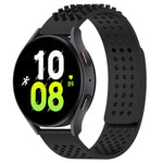 Correia de relógio em silicone respirável com pontos 3D e furos de 20mm, para Samsung Galaxy Watch 5 44mm, para Samsung Galaxy Watch 5 Pro 45mm, para Samsung Galaxy Watch 5 40mm