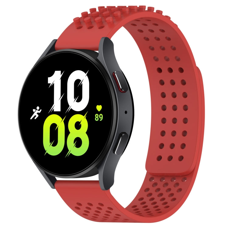 Correia de relógio em silicone respirável com pontos 3D e furos de 20mm, para Samsung Galaxy Watch 5 44mm, para Samsung Galaxy Watch 5 Pro 45mm, para Samsung Galaxy Watch 5 40mm