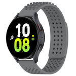 Correia de relógio em silicone respirável com pontos 3D e furos de 20mm, para Samsung Galaxy Watch 5 44mm, para Samsung Galaxy Watch 5 Pro 45mm, para Samsung Galaxy Watch 5 40mm