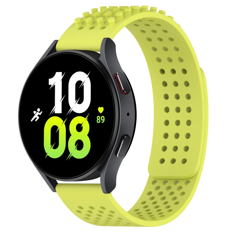 Correia de relógio em silicone respirável com pontos 3D e furos de 20mm, para Samsung Galaxy Watch 5 44mm, para Samsung Galaxy Watch 5 Pro 45mm, para Samsung Galaxy Watch 5 40mm