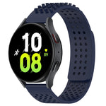 Correia de relógio em silicone respirável com pontos 3D e furos de 20mm, para Samsung Galaxy Watch 5 44mm, para Samsung Galaxy Watch 5 Pro 45mm, para Samsung Galaxy Watch 5 40mm