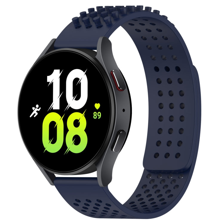 Correia de relógio em silicone respirável com pontos 3D e furos de 20mm, para Samsung Galaxy Watch 5 44mm, para Samsung Galaxy Watch 5 Pro 45mm, para Samsung Galaxy Watch 5 40mm