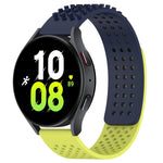 Correia de relógio em silicone respirável com pontos 3D e furos de 20mm, para Samsung Galaxy Watch 5 44mm, para Samsung Galaxy Watch 5 Pro 45mm, para Samsung Galaxy Watch 5 40mm