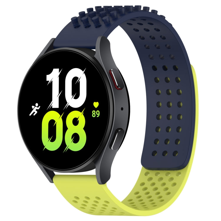 Correia de relógio em silicone respirável com pontos 3D e furos de 20mm, para Samsung Galaxy Watch 5 44mm, para Samsung Galaxy Watch 5 Pro 45mm, para Samsung Galaxy Watch 5 40mm