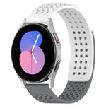 Correia de relógio em silicone respirável com pontos 3D e furos de 20mm, para Samsung Galaxy Watch 5 44mm, para Samsung Galaxy Watch 5 Pro 45mm, para Samsung Galaxy Watch 5 40mm