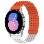 Correia de relógio em silicone respirável com pontos 3D e furos de 20mm, para Samsung Galaxy Watch 5 44mm, para Samsung Galaxy Watch 5 Pro 45mm, para Samsung Galaxy Watch 5 40mm