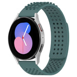 Correia de relógio em silicone respirável com pontos 3D e furos de 20mm, para Samsung Galaxy Watch 5 44mm, para Samsung Galaxy Watch 5 Pro 45mm, para Samsung Galaxy Watch 5 40mm