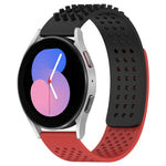 Correia de relógio em silicone respirável com pontos 3D e furos de 20mm, para Samsung Galaxy Watch 5 44mm, para Samsung Galaxy Watch 5 Pro 45mm, para Samsung Galaxy Watch 5 40mm