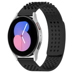 Correia de relógio em silicone respirável com pontos 3D e furos de 20mm, para Samsung Galaxy Watch 5 44mm, para Samsung Galaxy Watch 5 Pro 45mm, para Samsung Galaxy Watch 5 40mm