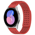 Correia de relógio em silicone respirável com pontos 3D e furos de 20mm, para Samsung Galaxy Watch 5 44mm, para Samsung Galaxy Watch 5 Pro 45mm, para Samsung Galaxy Watch 5 40mm