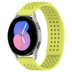 Correia de relógio em silicone respirável com pontos 3D e furos de 20mm, para Samsung Galaxy Watch 5 44mm, para Samsung Galaxy Watch 5 Pro 45mm, para Samsung Galaxy Watch 5 40mm