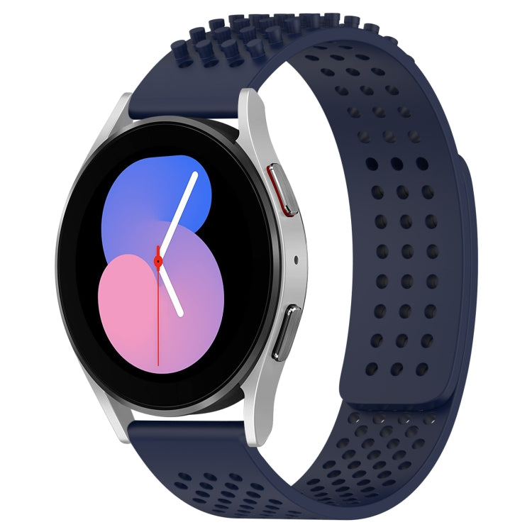 Correia de relógio em silicone respirável com pontos 3D e furos de 20mm, para Samsung Galaxy Watch 5 44mm, para Samsung Galaxy Watch 5 Pro 45mm, para Samsung Galaxy Watch 5 40mm