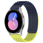 Correia de relógio em silicone respirável com pontos 3D e furos de 20mm, para Samsung Galaxy Watch 5 44mm, para Samsung Galaxy Watch 5 Pro 45mm, para Samsung Galaxy Watch 5 40mm