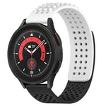 Correia de relógio em silicone respirável com pontos 3D e furos de 20mm, para Samsung Galaxy Watch 5 44mm, para Samsung Galaxy Watch 5 Pro 45mm, para Samsung Galaxy Watch 5 40mm
