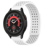 Correia de relógio em silicone respirável com pontos 3D e furos de 20mm, para Samsung Galaxy Watch 5 44mm, para Samsung Galaxy Watch 5 Pro 45mm, para Samsung Galaxy Watch 5 40mm