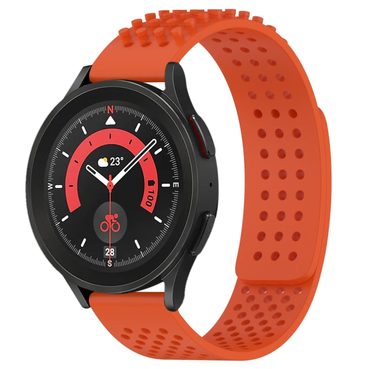 Correia de relógio em silicone respirável com pontos 3D e furos de 20mm, para Samsung Galaxy Watch 5 44mm, para Samsung Galaxy Watch 5 Pro 45mm, para Samsung Galaxy Watch 5 40mm