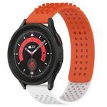 Correia de relógio em silicone respirável com pontos 3D e furos de 20mm, para Samsung Galaxy Watch 5 44mm, para Samsung Galaxy Watch 5 Pro 45mm, para Samsung Galaxy Watch 5 40mm
