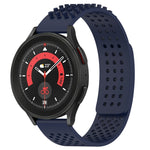 Correia de relógio em silicone respirável com pontos 3D e furos de 20mm, para Samsung Galaxy Watch 5 44mm, para Samsung Galaxy Watch 5 Pro 45mm, para Samsung Galaxy Watch 5 40mm