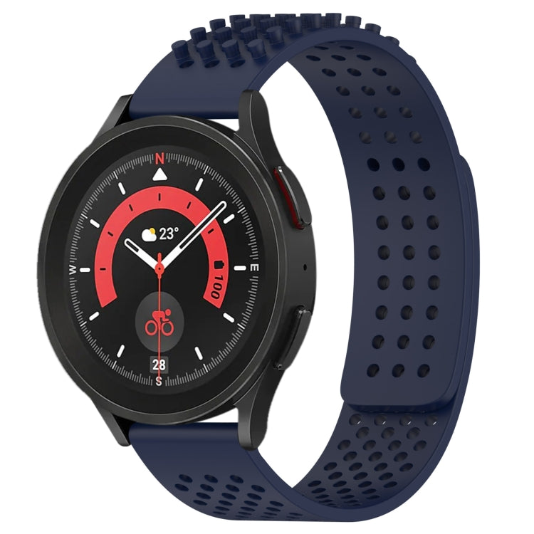 Correia de relógio em silicone respirável com pontos 3D e furos de 20mm, para Samsung Galaxy Watch 5 44mm, para Samsung Galaxy Watch 5 Pro 45mm, para Samsung Galaxy Watch 5 40mm