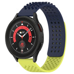 Correia de relógio em silicone respirável com pontos 3D e furos de 20mm, para Samsung Galaxy Watch 5 44mm, para Samsung Galaxy Watch 5 Pro 45mm, para Samsung Galaxy Watch 5 40mm