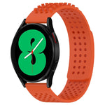 Correia de relógio em silicone respirável com pontos 3D e furos de 20mm, para Samsung Galaxy Watch 4 44mm, para Samsung Galaxy Watch 4 40mm, para Samsung Galaxy Watch 4 Classic 46mm