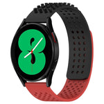 Correia de relógio em silicone respirável com pontos 3D e furos de 20mm, para Samsung Galaxy Watch 4 44mm, para Samsung Galaxy Watch 4 40mm, para Samsung Galaxy Watch 4 Classic 46mm