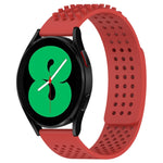Correia de relógio em silicone respirável com pontos 3D e furos de 20mm, para Samsung Galaxy Watch 4 44mm, para Samsung Galaxy Watch 4 40mm, para Samsung Galaxy Watch 4 Classic 46mm
