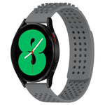 Correia de relógio em silicone respirável com pontos 3D e furos de 20mm, para Samsung Galaxy Watch 4 44mm, para Samsung Galaxy Watch 4 40mm, para Samsung Galaxy Watch 4 Classic 46mm