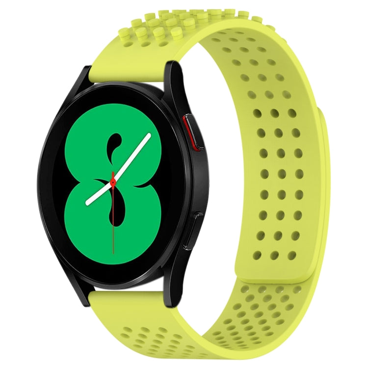 Correia de relógio em silicone respirável com pontos 3D e furos de 20mm, para Samsung Galaxy Watch 4 44mm, para Samsung Galaxy Watch 4 40mm, para Samsung Galaxy Watch 4 Classic 46mm