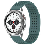 Pulseira de Relógio em Silicone Respirável com Furos e Pontos 3D 20mm, Para Samsung Galaxy Watch 4 Classic 42mm, Para Samsung Galaxy Watch Active 2 44mm, Para Samsung Galaxy Watch Active 2 40mm
