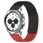 Pulseira de Relógio em Silicone Respirável com Furos e Pontos 3D 20mm, Para Samsung Galaxy Watch 4 Classic 42mm, Para Samsung Galaxy Watch Active 2 44mm, Para Samsung Galaxy Watch Active 2 40mm