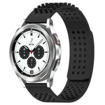 Pulseira de Relógio em Silicone Respirável com Furos e Pontos 3D 20mm, Para Samsung Galaxy Watch 4 Classic 42mm, Para Samsung Galaxy Watch Active 2 44mm, Para Samsung Galaxy Watch Active 2 40mm