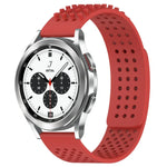Pulseira de Relógio em Silicone Respirável com Furos e Pontos 3D 20mm, Para Samsung Galaxy Watch 4 Classic 42mm, Para Samsung Galaxy Watch Active 2 44mm, Para Samsung Galaxy Watch Active 2 40mm