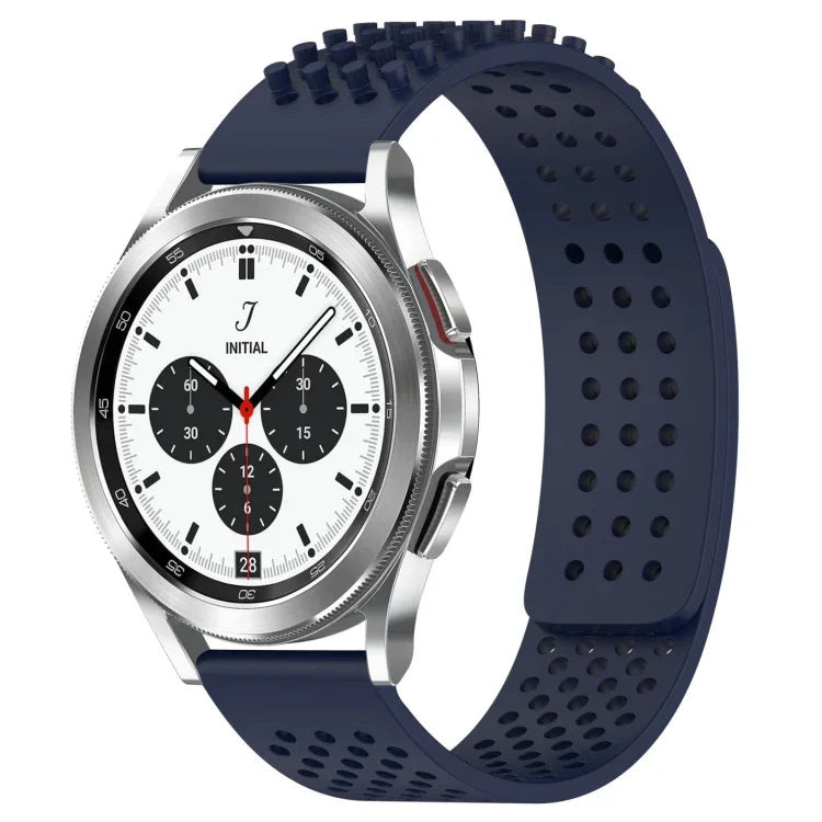 Pulseira de Relógio em Silicone Respirável com Furos e Pontos 3D 20mm, Para Samsung Galaxy Watch 4 Classic 42mm, Para Samsung Galaxy Watch Active 2 44mm, Para Samsung Galaxy Watch Active 2 40mm