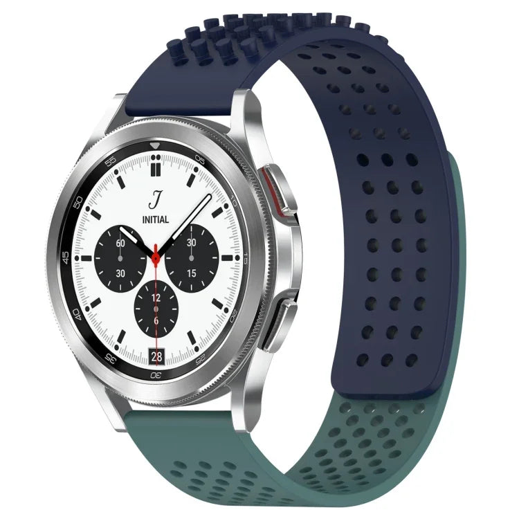 Pulseira de Relógio em Silicone Respirável com Furos e Pontos 3D 20mm, Para Samsung Galaxy Watch 4 Classic 42mm, Para Samsung Galaxy Watch Active 2 44mm, Para Samsung Galaxy Watch Active 2 40mm