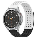 Correia de relógio em silicone respirável com pontos 3D e furos de 20mm, para Samsung Galaxy Watch 4 44mm, para Samsung Galaxy Watch 4 40mm, para Samsung Galaxy Watch 4 Classic 46mm