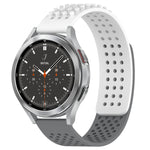 Correia de relógio em silicone respirável com pontos 3D e furos de 20mm, para Samsung Galaxy Watch 4 44mm, para Samsung Galaxy Watch 4 40mm, para Samsung Galaxy Watch 4 Classic 46mm
